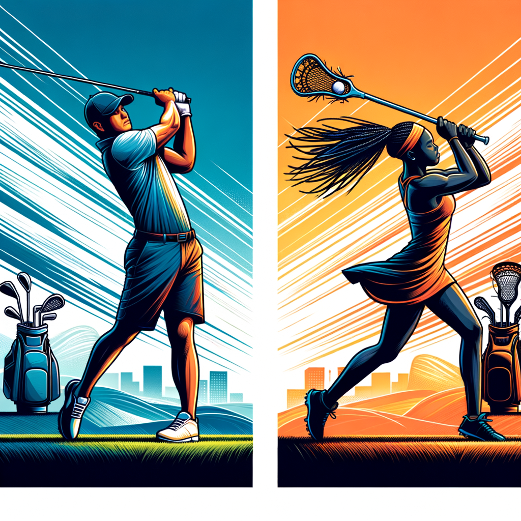 ラクロスとゴルフのスイング